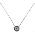 thumbnail image 1 of Sterling silver necklace, round Turkish eye and cubic zirconia pendant, 1 of 4