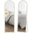 thumbnail image 1 of HOMCOM 64" x 21" Full Length Mirror, Arched Full Body Mirror, White, 1 of 10