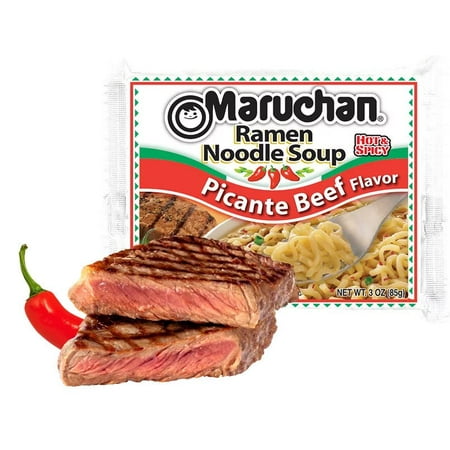 (24 Packs) Maruchan Picante Beef Instant Ramen, 3