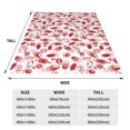 thumbnail image 3 of Balery Red Football Manta de Felpa Suave y Acogedora – Cobija de Franela Aterciopelada para Cama, Lavable y Cálida para Sofá, Mascotas, Transpirable-80"x60", 3 of 7