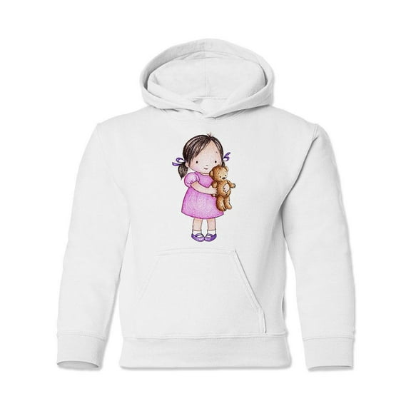 Girl With A Teddy Hoodie Juniors -Image by Shutterstock, Small