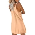 thumbnail image 3 of DecSea Womens Summer Sleeveless Mini Dress Suits V Neck Spaghetti Strap Sundress with Sport Shorts Athletic Short Dress with Pockets, 3 of 6