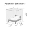 thumbnail image 5 of Bed Canopy for Full Queen King Size Bed, Canopy Bed Curtains Elegant Mosquito Net, Mosquito Netting for Camping Patio Indoor Outdoor Bug Net, Yellow, 5 of 9