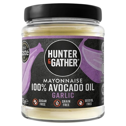 Hunter & Gather Garlic Avocado Oil Mayonnaise 175g, British Import (Pack of 2)