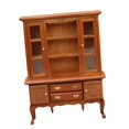 thumbnail image 2 of Wooden Miniature Storage Cabinet 1:12 Scale Miniature Cupboard for Study Balcony Brown, 2 of 9