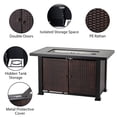 thumbnail image 2 of 44 Inch Propane Fire Pit,50,000 BTU Outdoor Gas Fire Table with Waterproof Cover,Rectangular Firepit Table with Lid for Outdoor Patio Backyard, 2 of 7