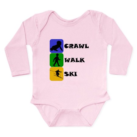 

CafePress - Crawl Walk Ski Body Suit - Long Sleeve Infant Bodysuit