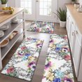 thumbnail image 2 of Pioneer Flower Floral Print Pattern Kitchen Rugs Sets Of 3,Kitchen Runner Rugs Non Skid Washable,Decorative Kitchen Floor Mats for Kitchen,Sink,Laundry,17"x30"+ 17"x47" + 17"x59", 2 of 6