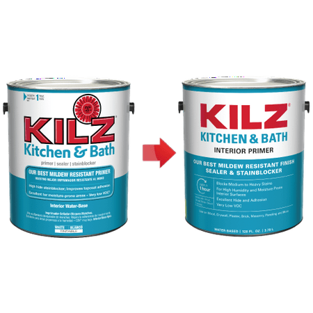 Kilz Interior Kitchen Bath Primer Sealer Stainblocker New Look Same Trusted Formula