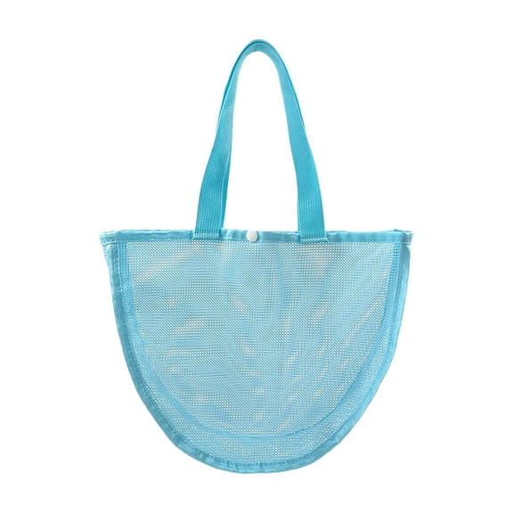 Jubipavy 12.6"×9.06"×3.14" Nylon Mesh Beach Tote Bag, Portable Seashell Storage Tote for Summer Travel, Multi-Color Options