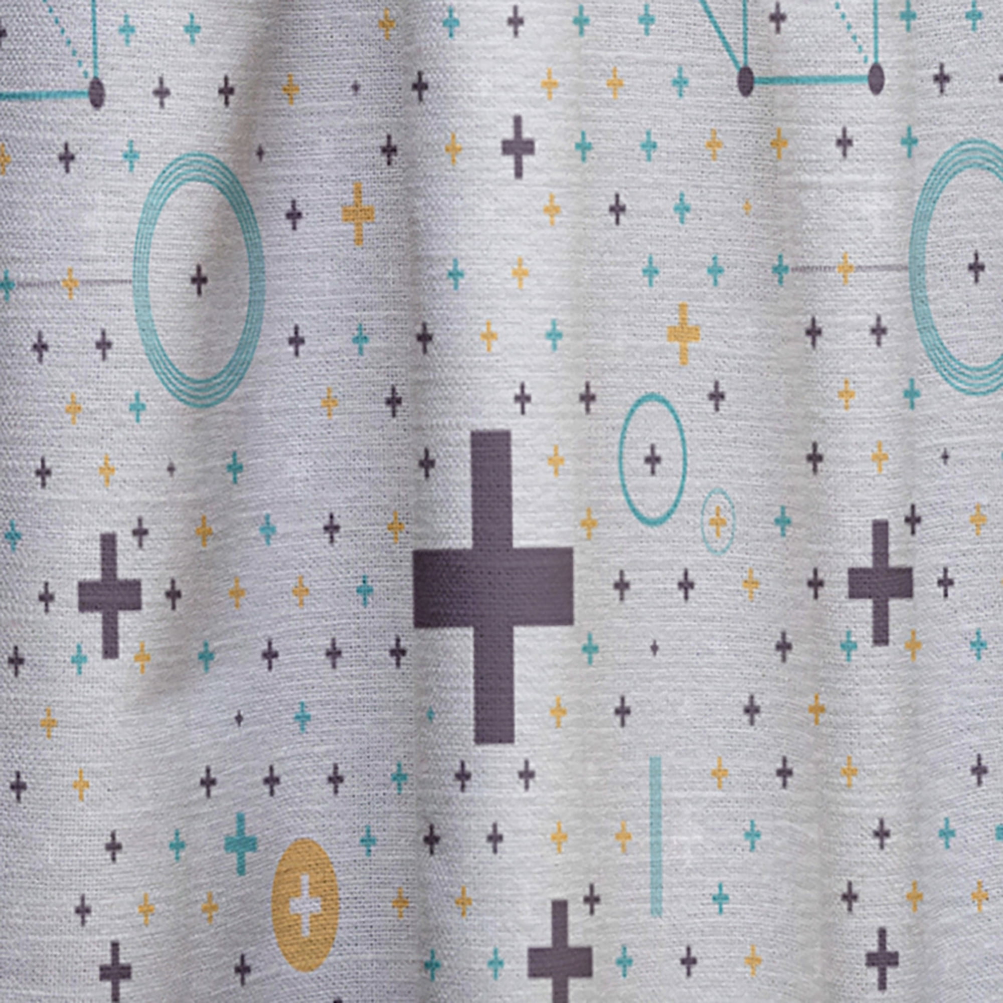 Designart 'Geometrical Minimalistic Elements' Mid-Century Modern Curtain Panel