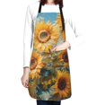 thumbnail image 4 of Bingfone Sunflower Field Art Apron Gifts For Men, Women Professional Grade Chef Apron for Kitchen,BBQ & Grill, 4 of 8