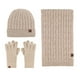 thumbnail image 1 of Gorro de punto de invierno, gorro, bufanda larga, guantes con pantalla táctil, conjunto de gorro de calavera, guantes más cálidos para el cuello, 1 of 5