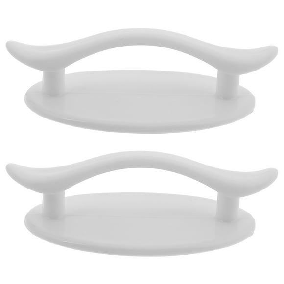 2pcs Adhesive Door Pulls For Bathroom And Kitchen Stick On Knob For Glass Door Plastic Push Pull Handle For Elderly Self Stick Push Pull Helper