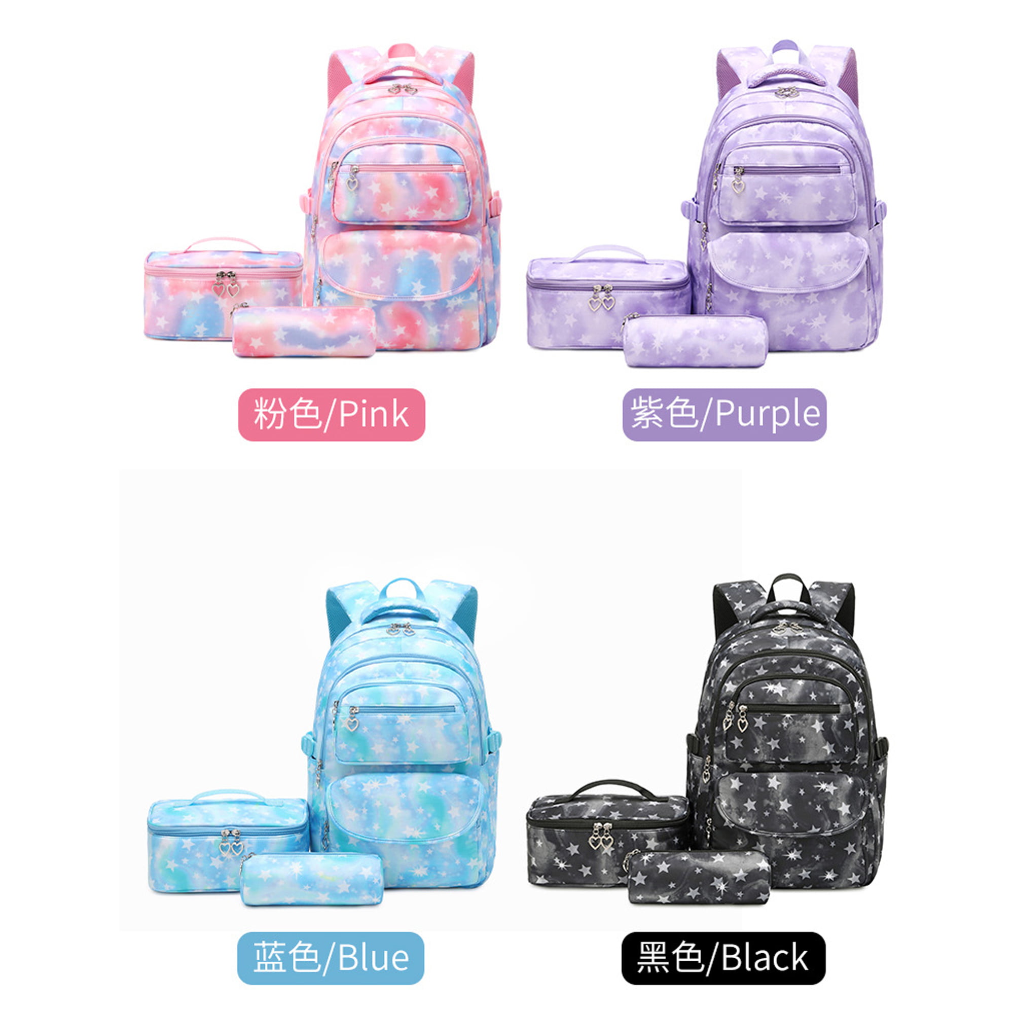 Source 3 set Kids School Bags Girls Printing Bookbags with Lunch Bag and  Pencil Case, cartoon school backpack bag set on m.