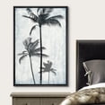 thumbnail image 3 of wall26 Framed Canvas Print Wall Art Palm Tree Silhouettes with Faded Blue Grunge Background Floral Nature Illustrations Modern Art Rustic Dramatic for Living Room, Bedroom, Office - 24"x36", 3 of 5