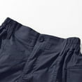 thumbnail image 5 of RYRJJ Cargo Shorts for Women with Pockets Elastic High Waist Lightweight Outdoor Shorts for Summer Casual Loose(Navy,S), 5 of 7