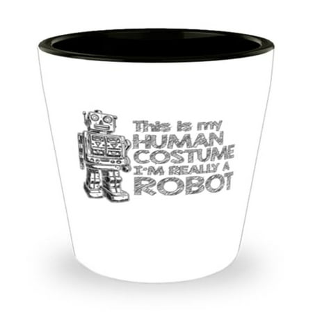 

Technology Shot Glass I M Really A Robot Futuristic Gift Mini Glassware 1.5oz Cup