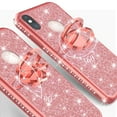 thumbnail image 4 of For Samsung Galaxy A30 / A20 Case,Ring Kickstand Glitter Cute Bling Cover for Girls Women Diamond Sparkly Compatible Case for For Samsung Galaxy A20 / A30 / A205U Phone Cases - Rose Gold, 4 of 6