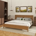 thumbnail image 4 of Modern Solid Wood King Size Platform Bed with Sturdy Wooden Slats Support,No Box Spring Needed, Seadrift, 4 of 8