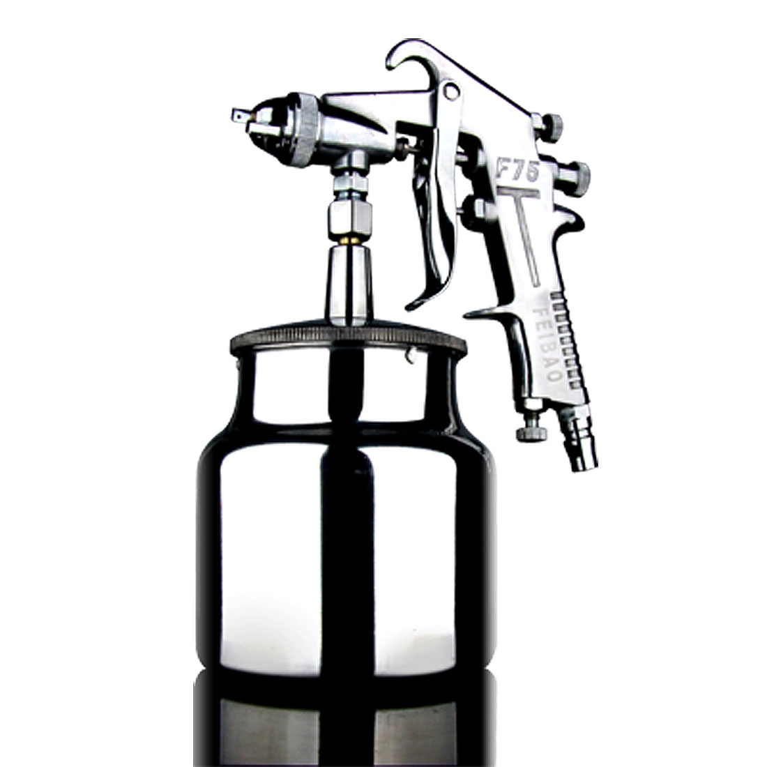Manual Silver Tone Paint Sprayer Spray Gun Air Tool