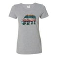 thumbnail image 2 of Plaid Paisley Retro Vintage Rhino Animal Lover Womens Graphic T-Shirt, Heather Grey, Medium, 2 of 4