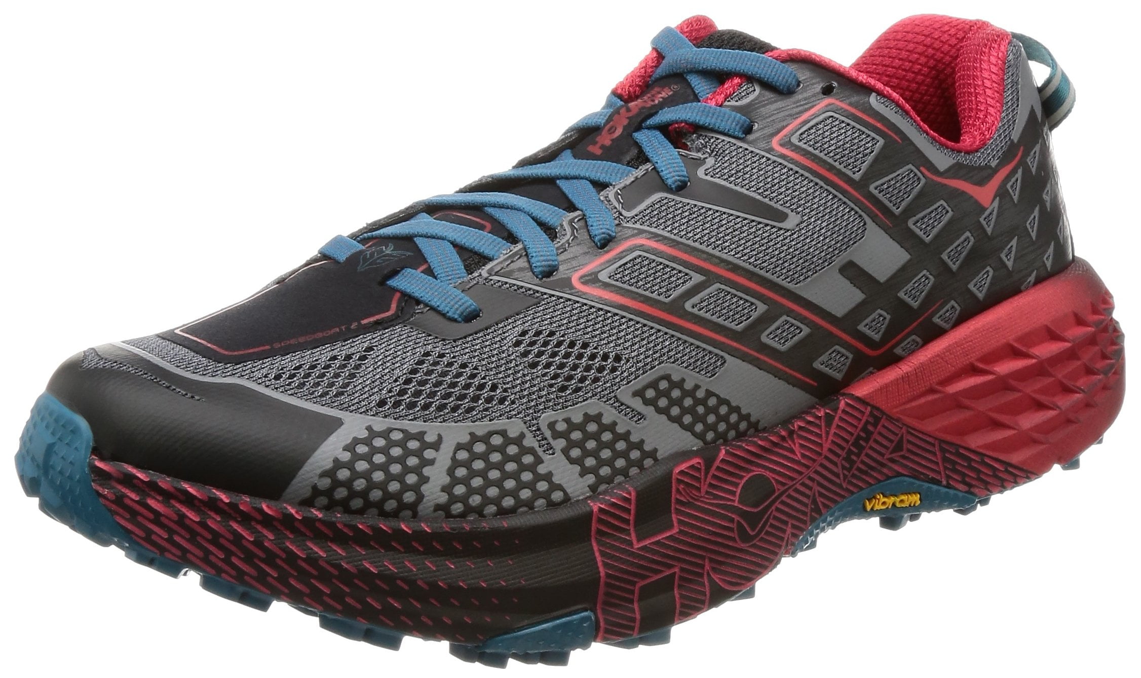 HOKA ONE ONE Hoka 1016795BTRRD Scape Goat 2 Black/True Red Trail