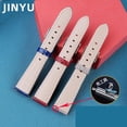 thumbnail image 5 of Correa de reloj de piel de vaca para mujer de 17 mm para SWAROVSKI 5547642 5452498 5452501 Correa de reloj Pulsera de cuero de color verde vino rojo azul, 5 of 5