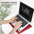 thumbnail image 3 of Housse de Protection pour Ordinateur Portable 13-13,5 Pouces avec Fonction Support en Cuir PU Doux (Rose Doré)-Rouge, 3 of 6