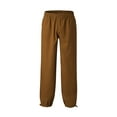 thumbnail image 3 of DYMADE Mens Beach Casual Trousers Elastic Waist Breathable Soft Pockets Casual Pant, 3 of 4