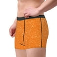 thumbnail image 3 of Kdxio Men's Boxer Briefs with Orange Glitter2 Print - Comfortable and Breathable Underwear for Everyday Wear, 3 of 7