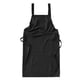 thumbnail image 4 of Delantal de lino con babero de bolsillo, delantal de floristería, delantal informal de cocina para el hogar, delantal suave para barbacoa, Negro, 4 of 9