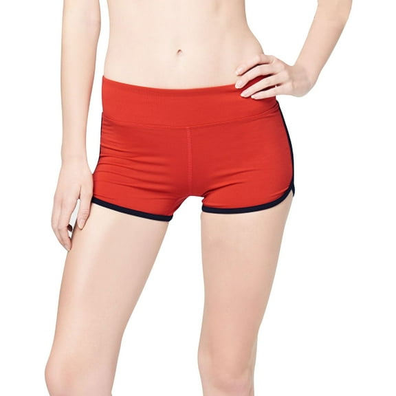 Aeropostale Womens Dolphin Athletic Workout Shorts, Red, Juniors, X-Small