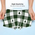 thumbnail image 3 of Yiaed Green White Lumberjack Plaid Print Boys' Boxer Briefs Cotton Casual Stretch Comfort Boys Boxers - Kids Boxer Briefs Underwear for Boys (6-18)-Medium, 3 of 5