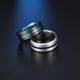 thumbnail image 5 of Anillo de acero inoxidable galvanizado de dos colores para hombre, joyería europea y americana, joyería de moda sencilla, 5 of 6
