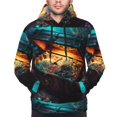 thumbnail image 2 of Bingfone Underwater Treasure Chest Men's Drawstring Hoodie Long Sleeve Pocket Sweatshirts-Large, 2 of 6