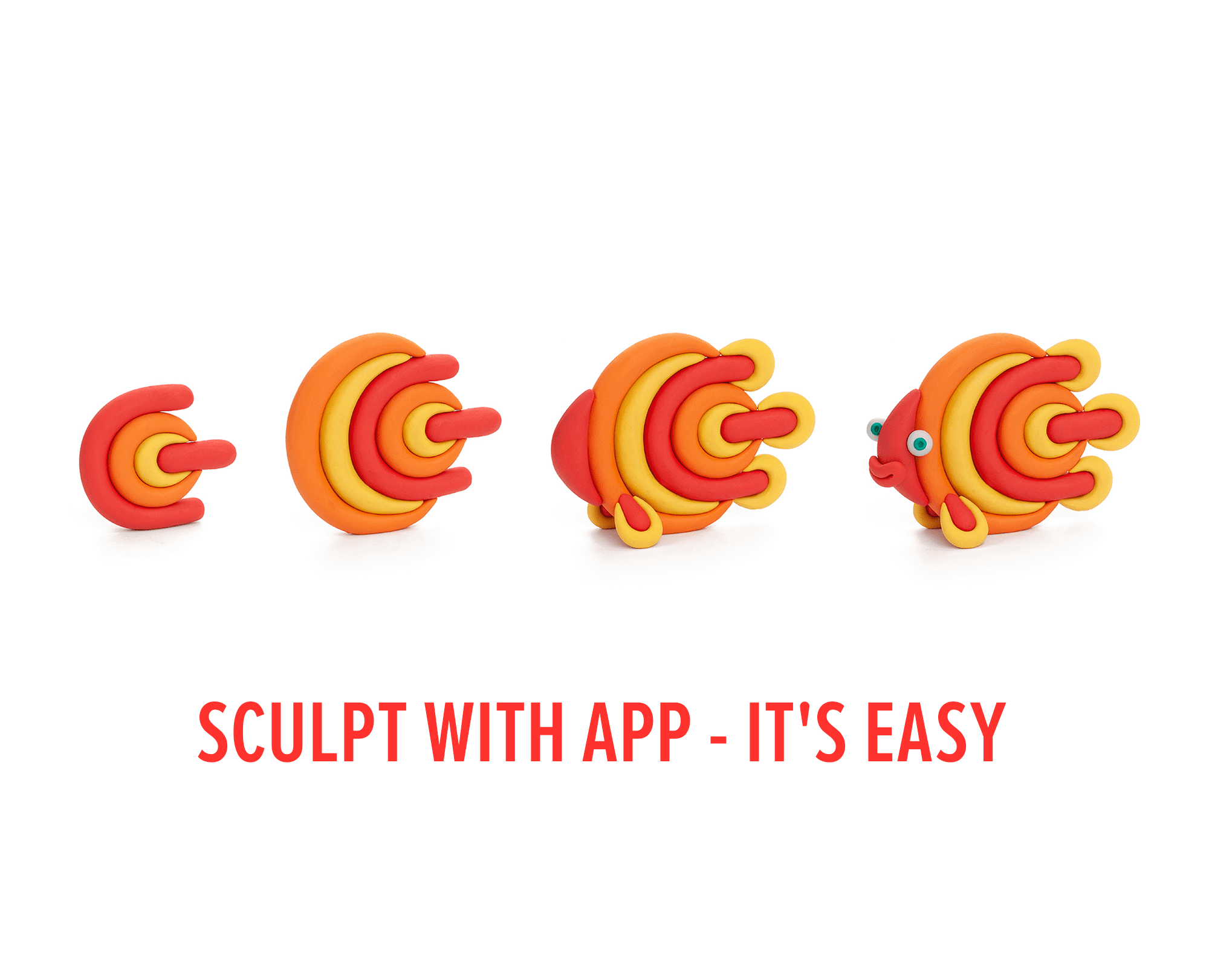 Hey Clay Ocean Creatures, Air Dry Clay Kit with Interactive App for Kids & Tweens