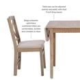 thumbnail image 6 of Linon Ervin Three Piece Drop Leaf Upholstered Small Dining Set in Gray Wash Wood, 6 of 18