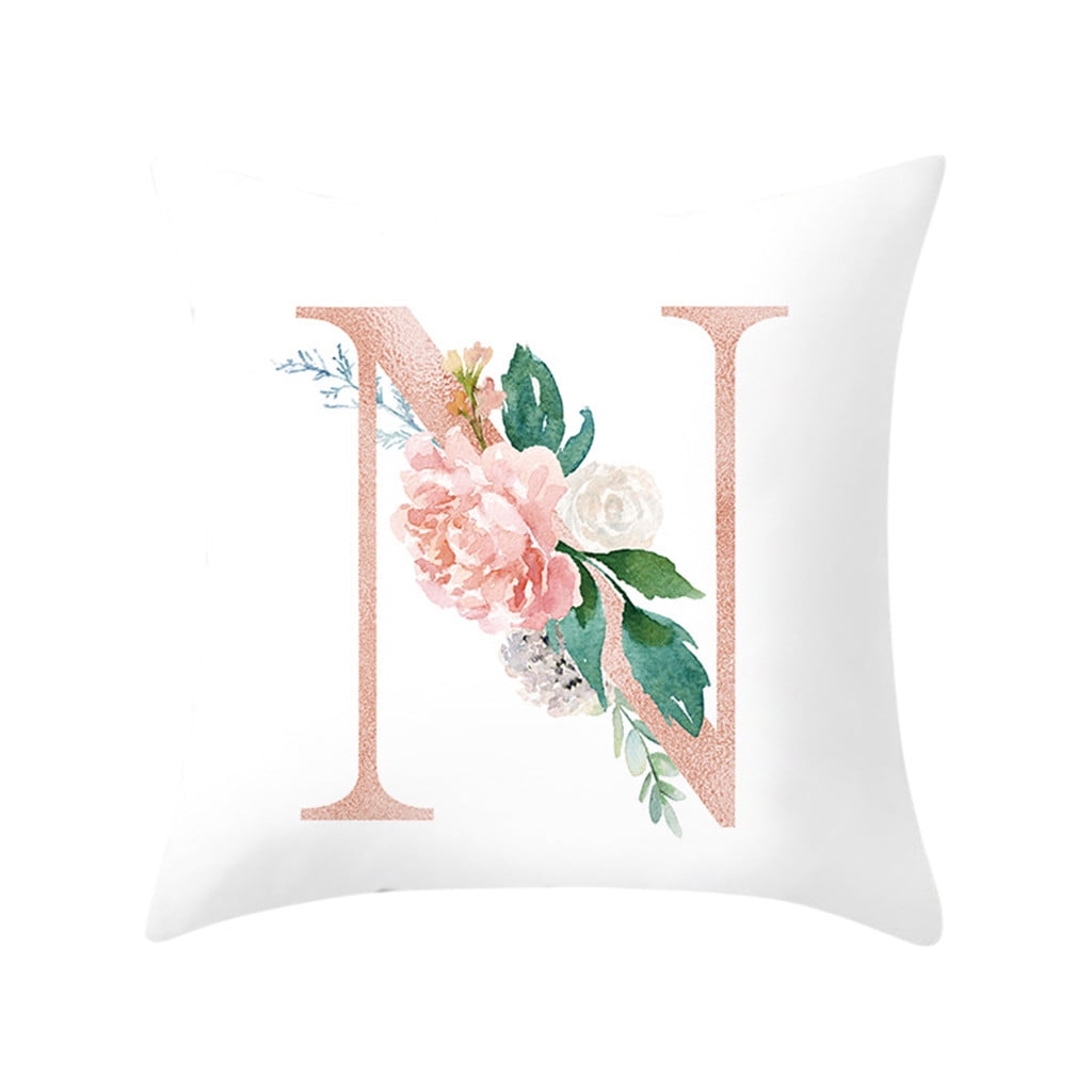 Outfmvch pillow covers Cushion Pillowcase Letter Pillow Alphabet