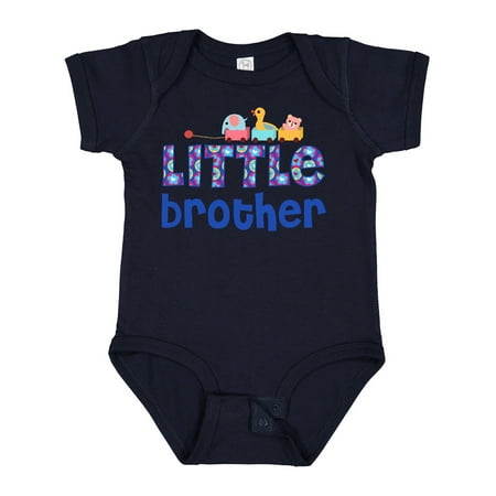 

Inktastic Blue Toy Train Little Brother Gifts Gift Baby Boy Bodysuit