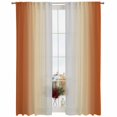 thumbnail image 2 of Sheer Curtains 96 Inches Long, Burnt Orange Ombre Light Filtering Window Curtains for Living Room, Modern Grey Gradient Farmhouse Art Rod Pocket Voile Sheer Curtain Drapes, 52"W x 96"L, 2 Panels, 2 of 8