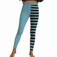 thumbnail image 7 of Guluxicc Striped Leggings for Women Stretch Tummy Control High Rise Yoga Pants Halloween Leggings, 7 of 7