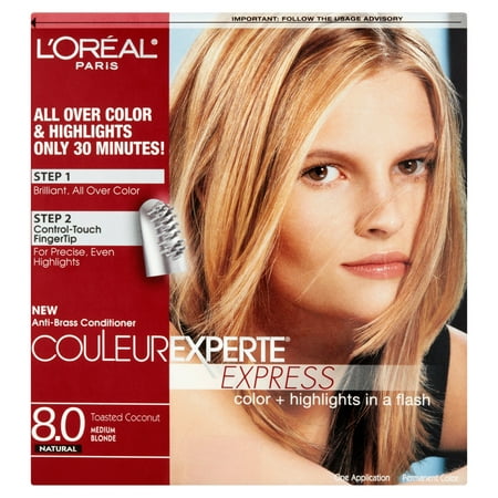 L'Oreal Paris Couleur Experte Hair Color + Hair Highlights, Medium Blonde - Toasted Coconut, 1 (Best Rated Home Hair Color Kits)
