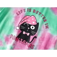 thumbnail image 5 of Beezizac Tie Dye Cat Pajamas for Teen Girls Cute Summer 2 Piece Jammies Big Kid Size 6, 5 of 7