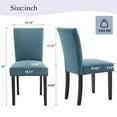 thumbnail image 2 of Yeshouse Juego de 2 sillas de comedor tapizadas, sillas de cocina estilo Parsons con ribete de tachuelas y patas de madera, sillas acolchadas para comedor, 2 of 9