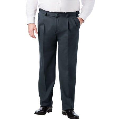 KingSize Men s Big & Tall Classic Fit Wrinkle-Free Expandable Waist Pleat Front Pants