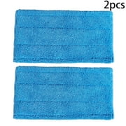 2Pcs Reusable Microfiber Mop Pads Fit For Swiffer Wet Jet For Wet and Dry Sweeping,Blue
