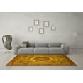 thumbnail image 3 of Ahgly Company Indoor Square Oriental Yellow Modern Area Rugs, 3' Square, 3 of 4