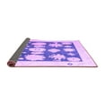 thumbnail image 2 of Ahgly Company Indoor Round Oriental Purple Traditional Area Rugs, 3' Round, 2 of 4