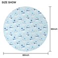 thumbnail image 6 of Light Blue Christmas Snowman Pattern Round Tablecloth 60"x60",Wrinkle Wipeable Table Cloth for Kitchen Dining Room Picnic Patio Party, 6 of 6